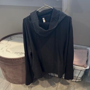 lululemon athletica retreat yourself  Cowl Neck charcoal hoodie with jogger set